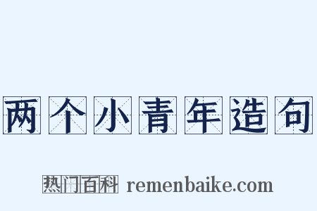 两个小青年造句是什么意思的图片